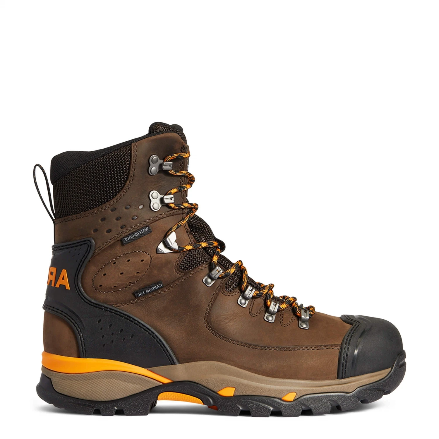 Ariat Men's Endeavor 8" H2O Carbon Toe Chocolate Brown Boots 10038373