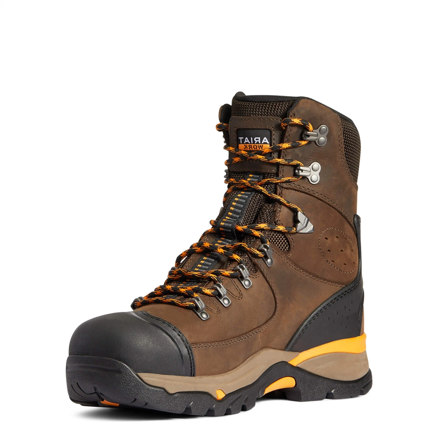 Ariat Men's Endeavor 8" H2O Carbon Toe Chocolate Brown Boots 10038373