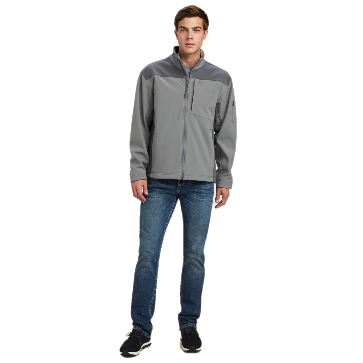 Ariat® Men's Vernon 2.0 Jetty Gray Softshell Jacket 10041609