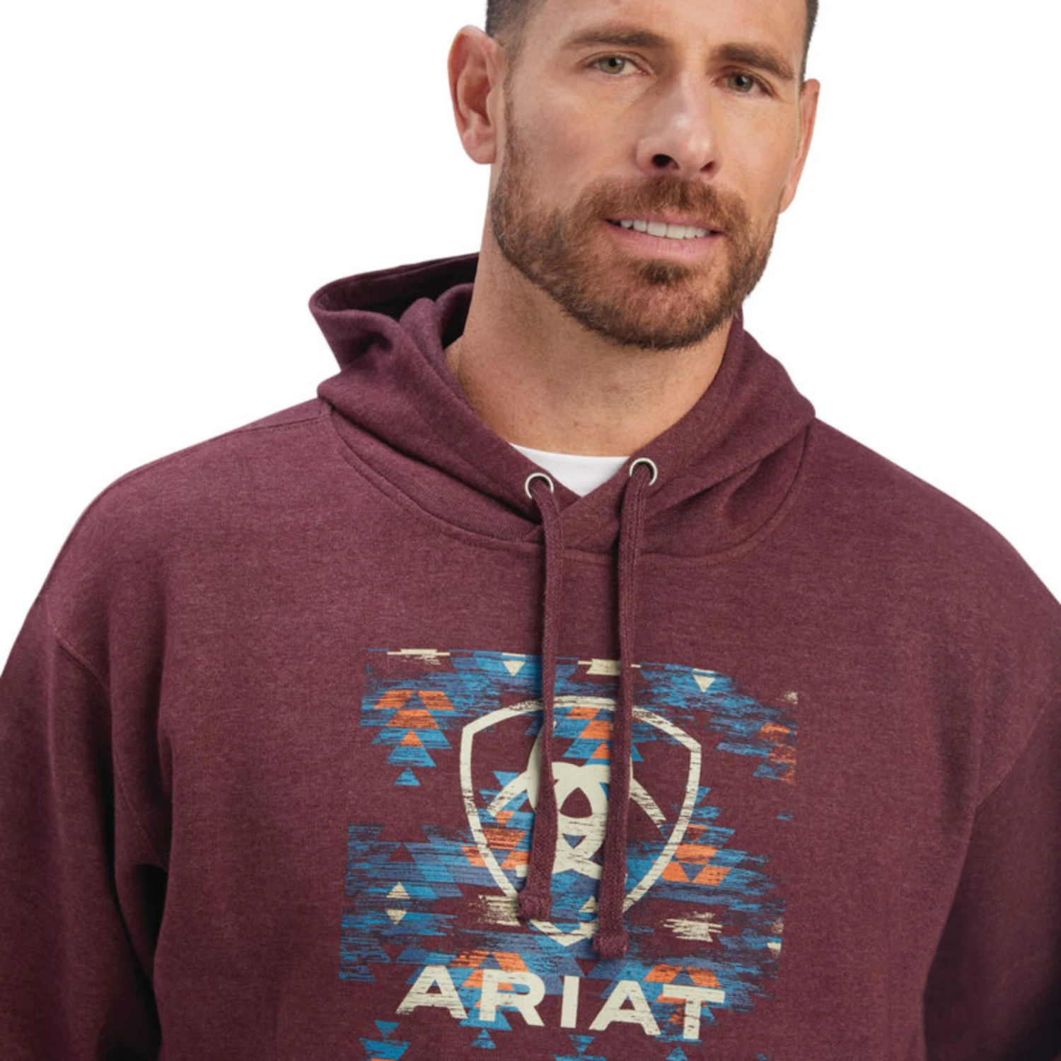 Ariat® Men's Southwest Block Malbec Heather Hoodie 10041722