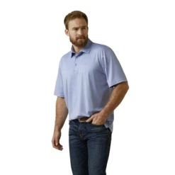 Ariat® Men's Charger 2.0 Lavender Lustre Polo 10045020