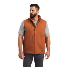 Ariat Men's Rebar Washed DuraCanvas™ Copper Insulated Vest 10037636