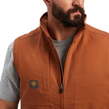 Ariat Men's Rebar Washed DuraCanvas™ Copper Insulated Vest 10037636
