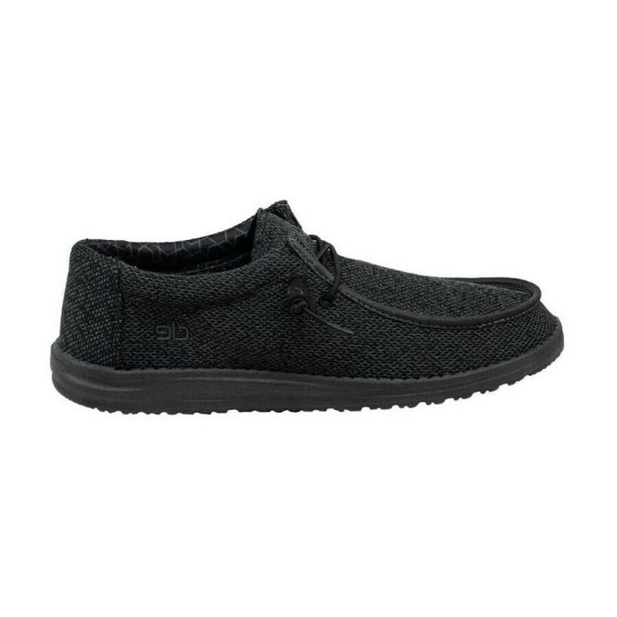 Hey Dude Men's Wally Sox Micro Total Black Shoes 150204942