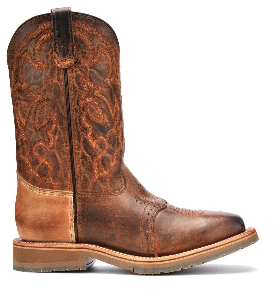 Double-H Men's Steel Toe Domestic Square Toe ICE Roper Boots DH3567