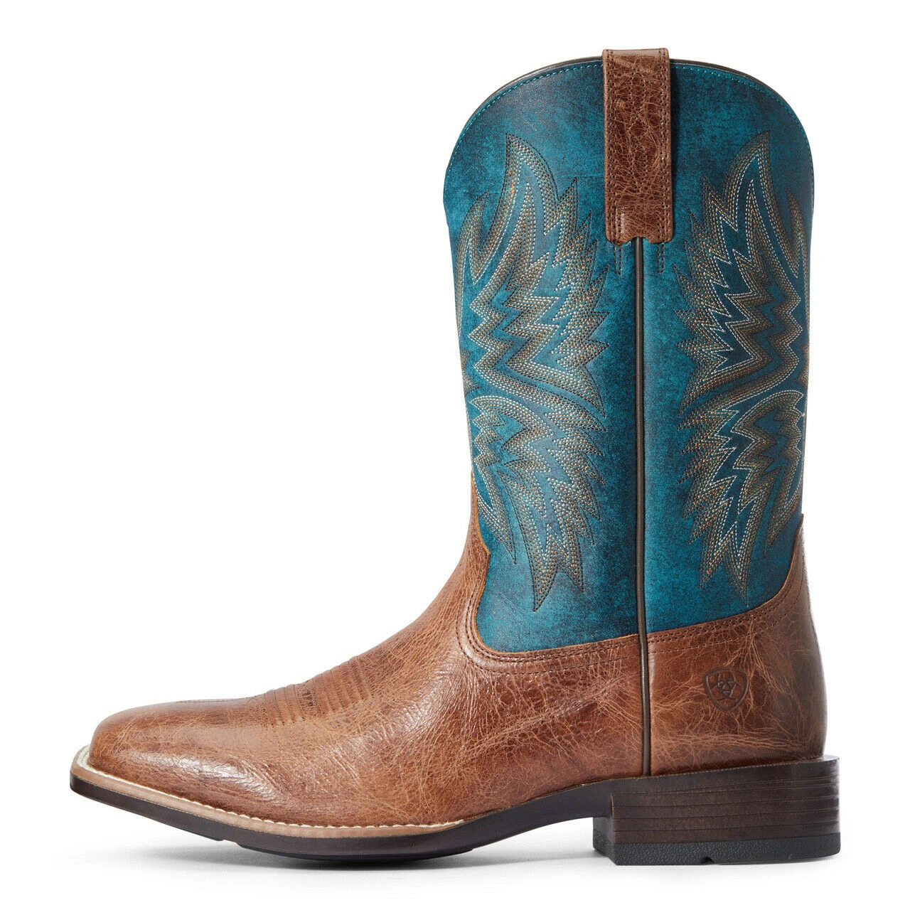 Ariat® Men's Valor Ultra Dark Tan & Rocky Blue Boots 10034080