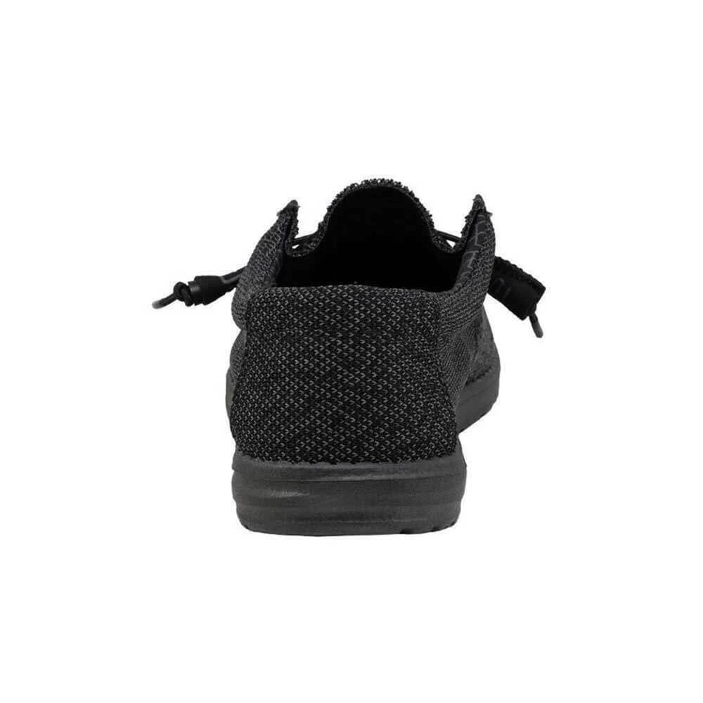 Hey Dude Men's Wally Sox Micro Total Black Shoes 150204942