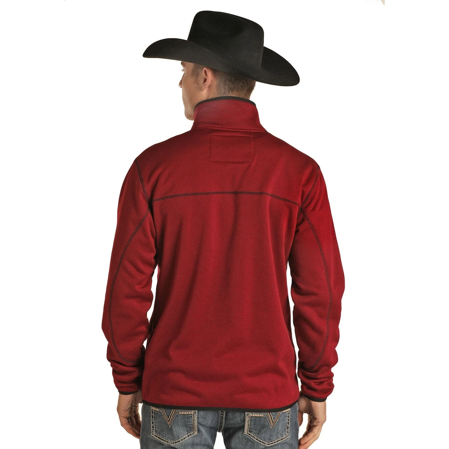 Powder River Men's Performance Jacquard Burgundy Knit Sweatshirt 91-1051