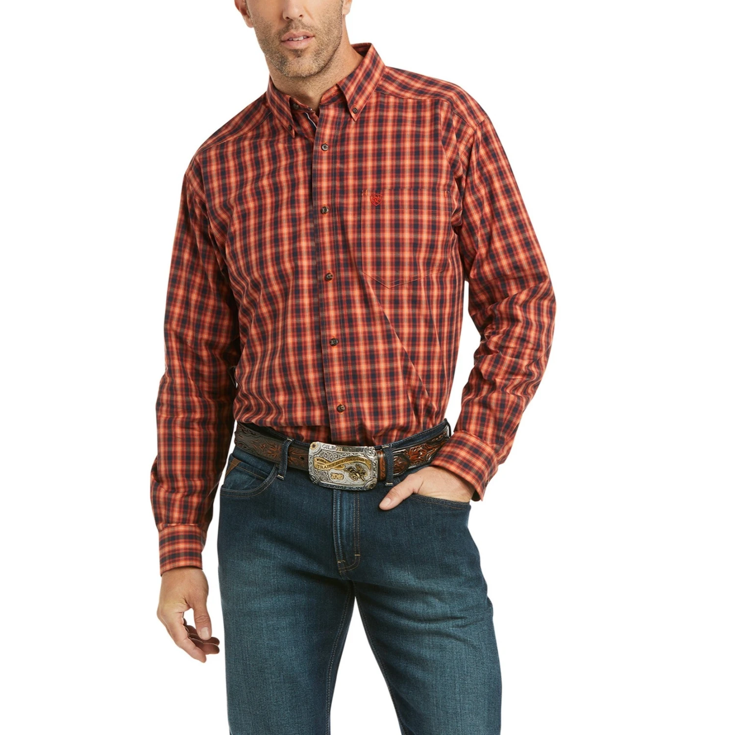 Ariat Men's Pro Pepi Classic Long Sleeve Shirt Autumn Blaze 10037052
