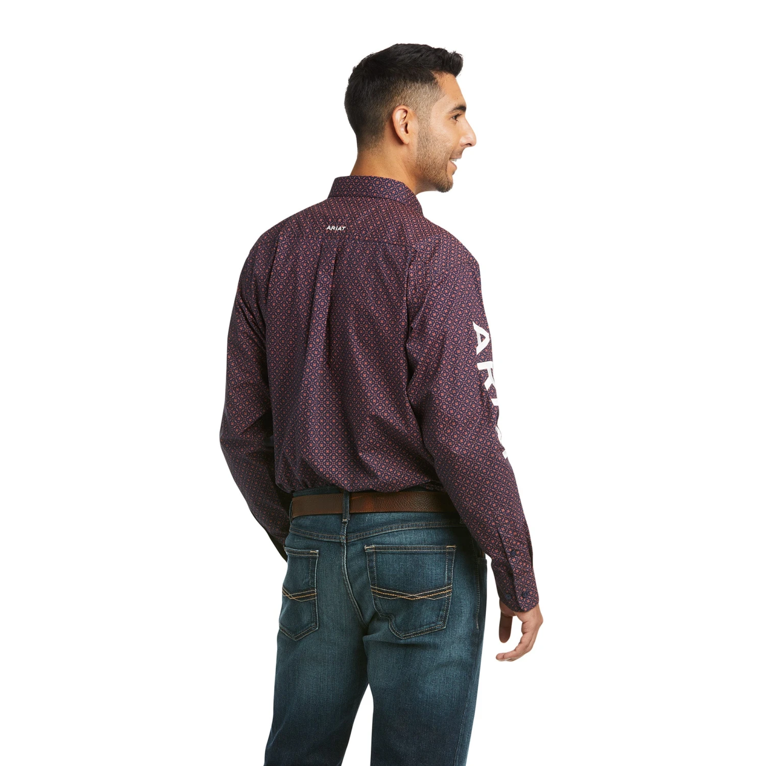 Ariat Men's Team Rives Casual Series Navy Long Sleeve Shirt 10037069