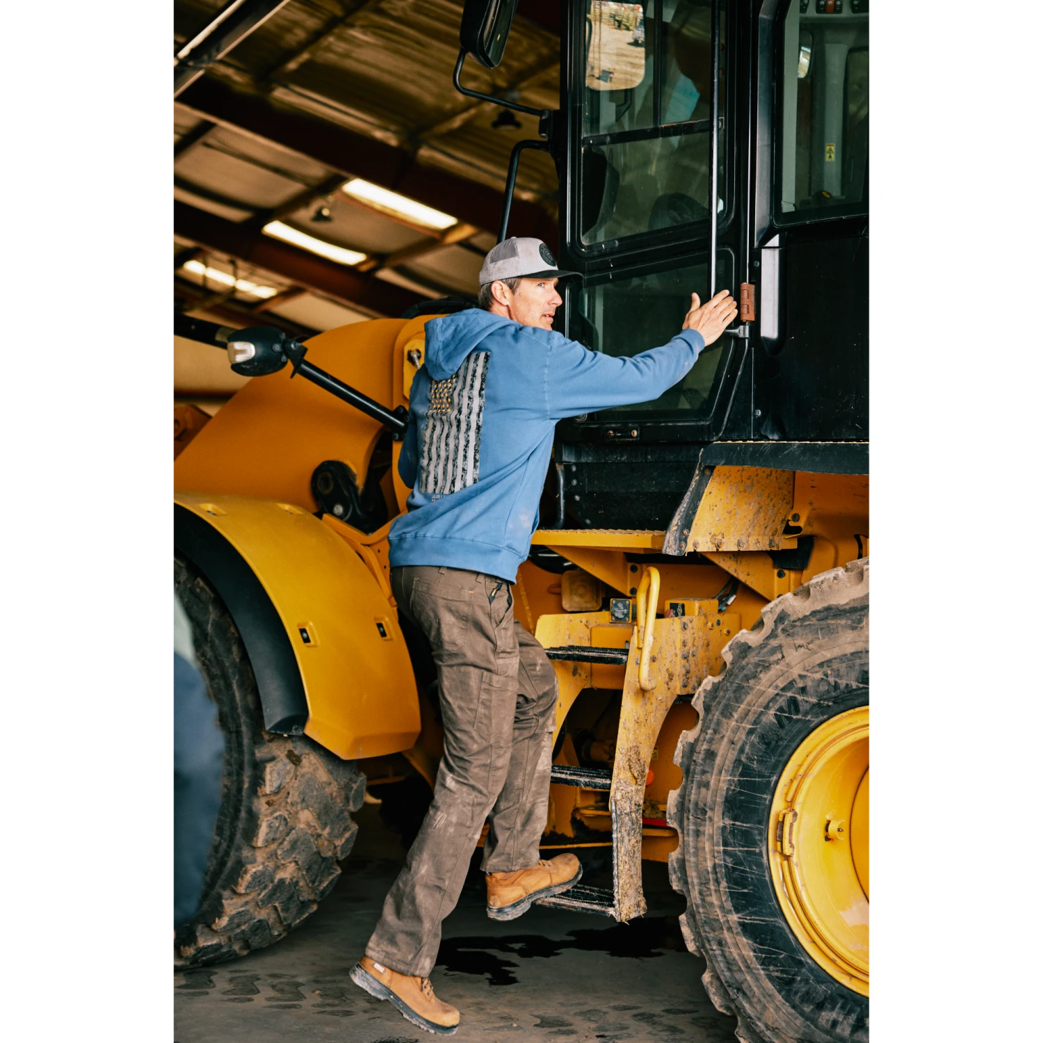 Ariat Men's Rebar Flag Graphic Black Full Zip Hoodie 10041498