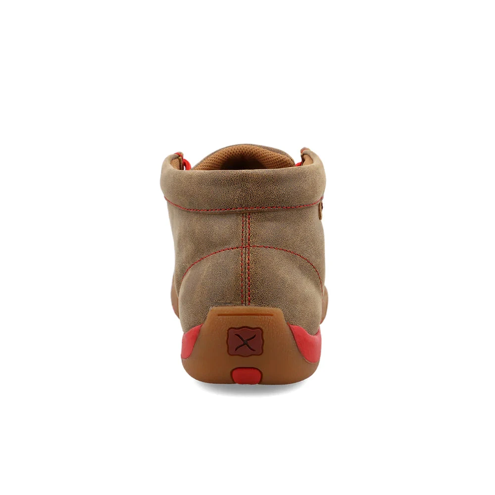 Twisted X Men's Chukka Brown & Red Driving Moc Shoe MDM0036