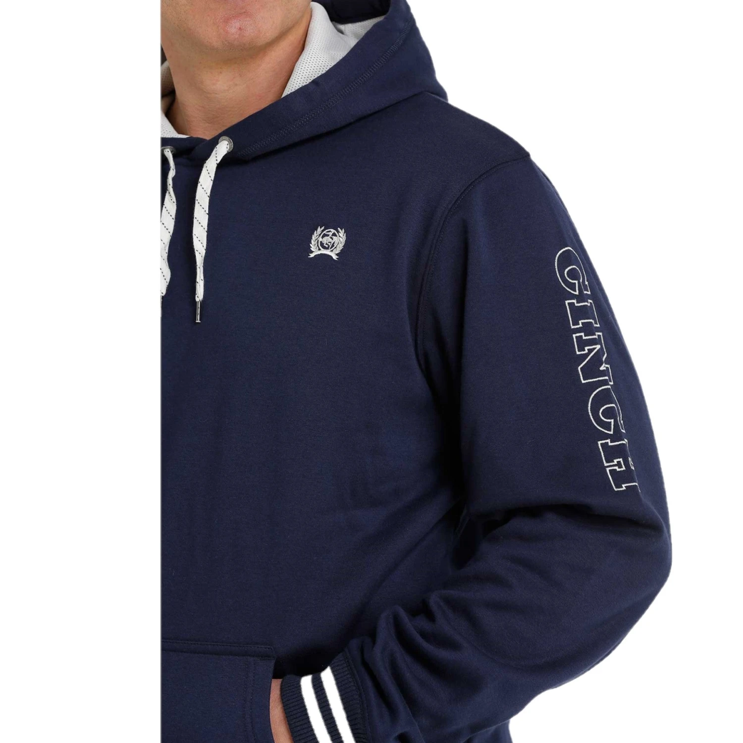 Cinch Men's Navy Logo Sleeve Pullover Hoodie MWK1206020