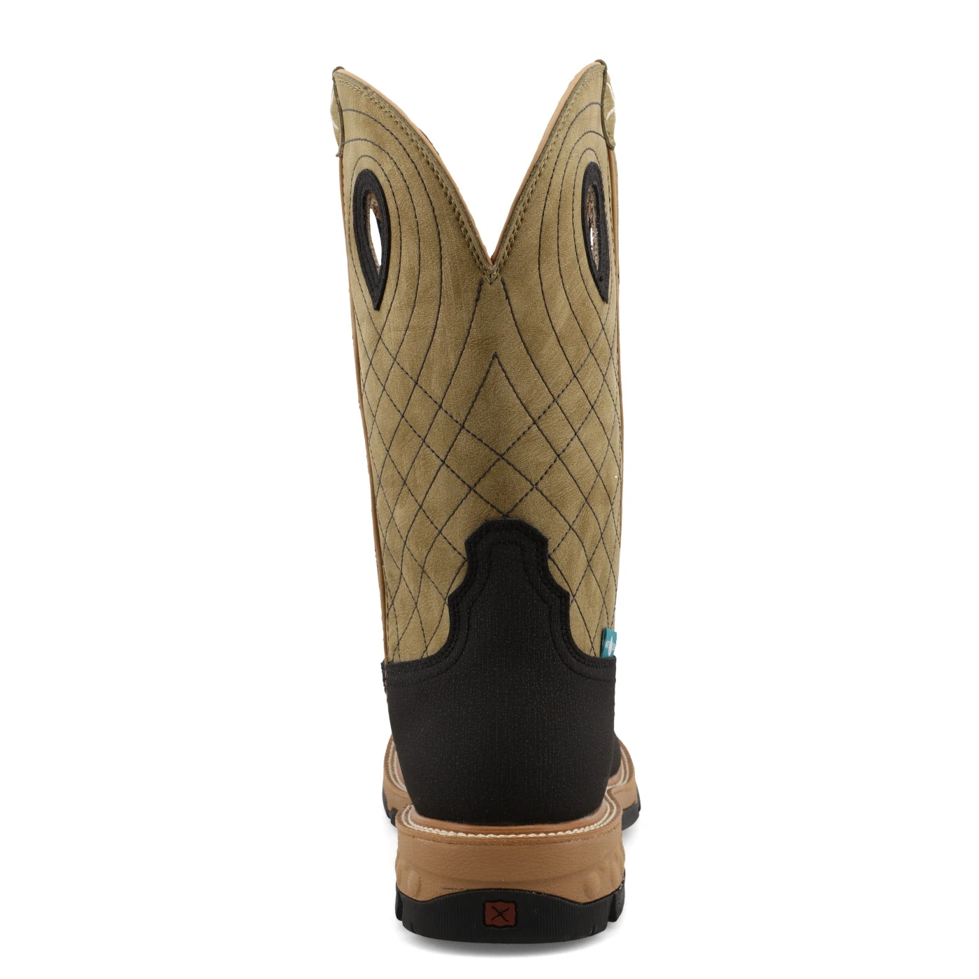 Twisted X® Men's 12" Western Charcoal & Kiwi Square Toe Work Boots MXBW007