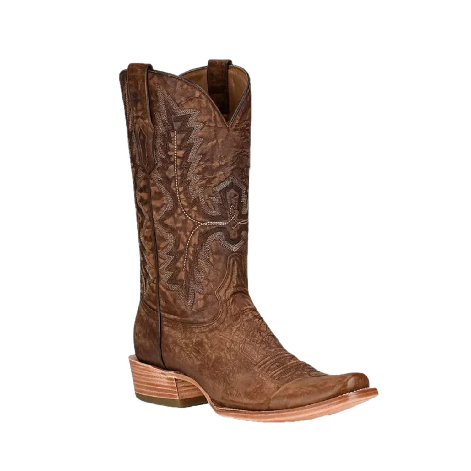 Corral® Men's Brown Embroidered Narrow Square Toe Boots A4229