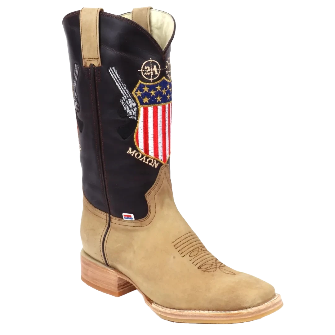 RockinLeather Men's Molon Labe 2nd Amendment Western Boots 1207