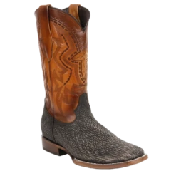 Rockin Leather® Men's Distressed Brown Genuine Sharkskin Boots 8000