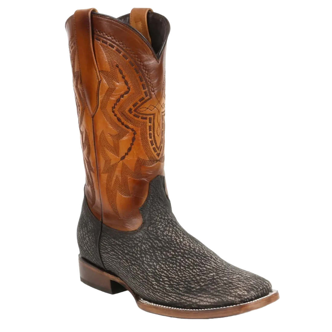 Rockin Leather® Men's Distressed Brown Genuine Sharkskin Boots 8000