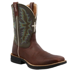 Twisted X® Men's 11" Tech X Brown & Green Boots MXW0004