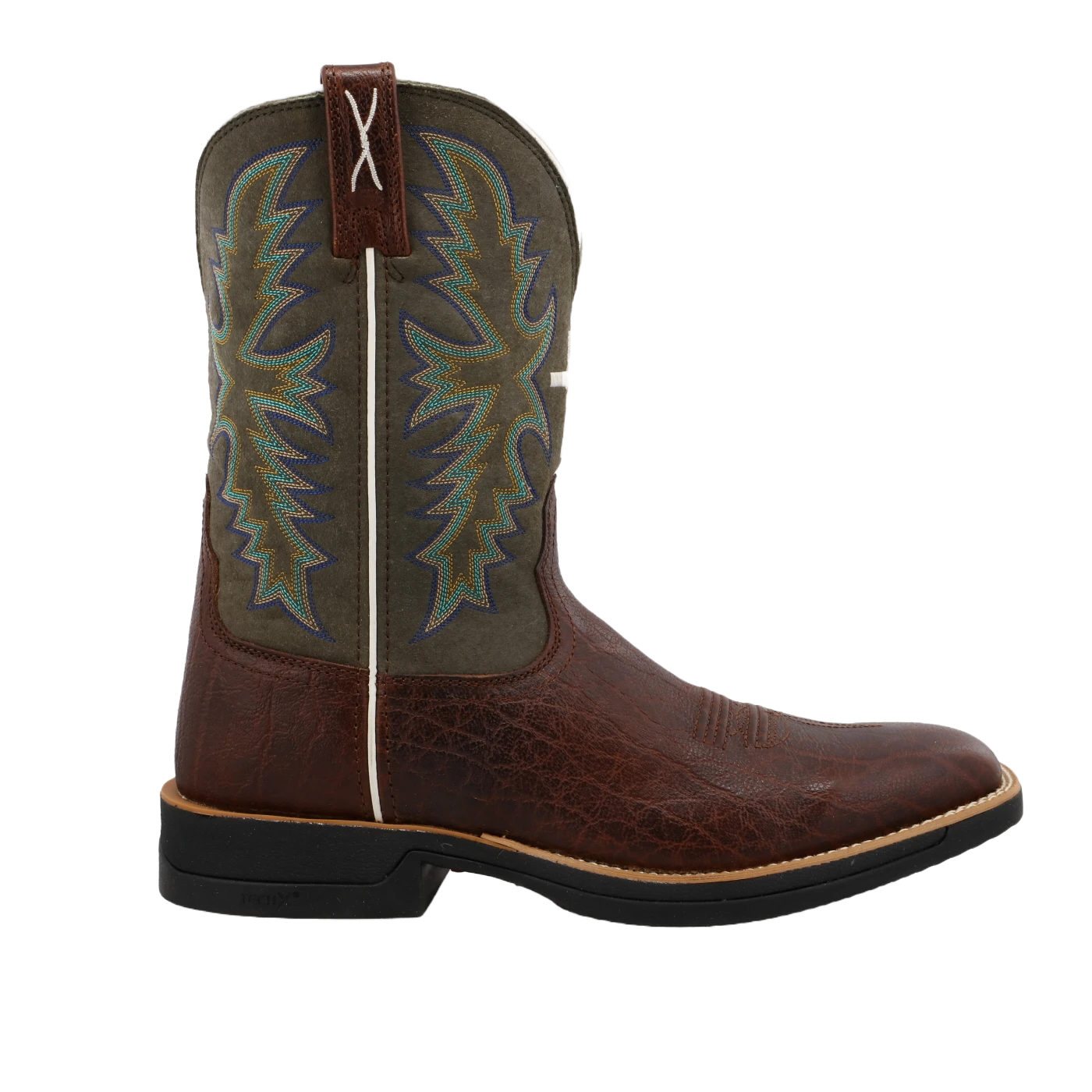 Twisted X® Men's 11" Tech X Brown & Green Boots MXW0004