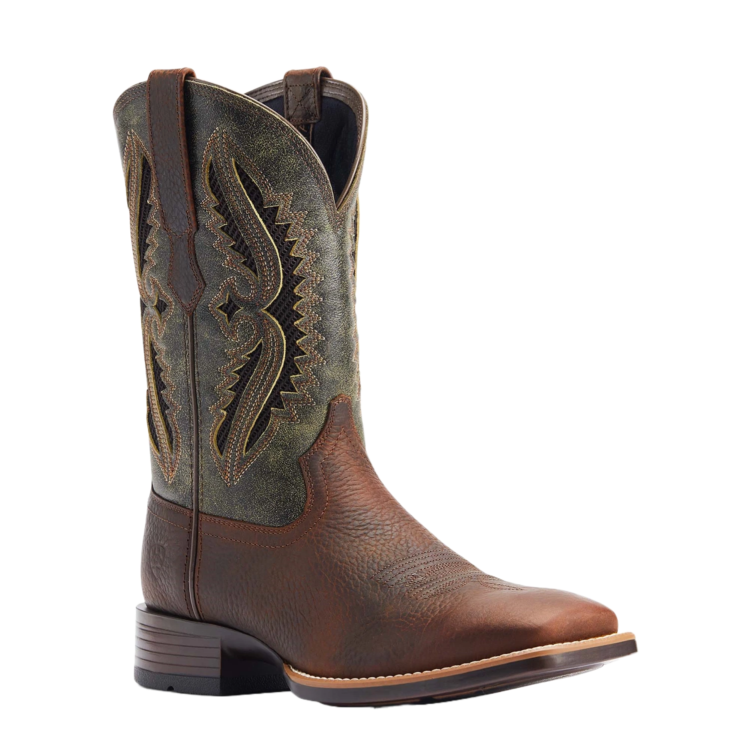 Ariat® Men's Rowder VentTEK™ 360° Rowdy Rust & Forest Green Western Boots 10044478