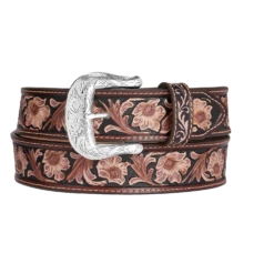 Brighton Men's Bonanza Trail Brown Western Belt C14114