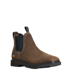 Ariat® Men's Brown Groundbreaker Chelsea Steel Toe Work Boots 10034148