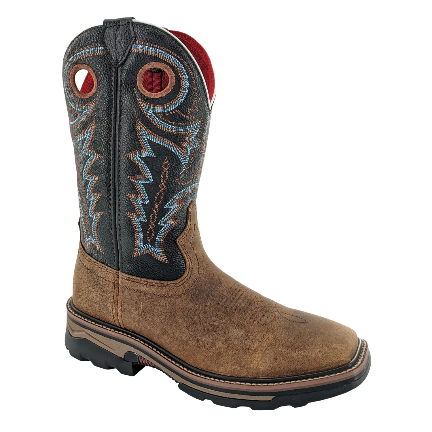 R. Watson Men's Coffee Distressed Buffalo Steel Toe Boots RW1012ST-WP