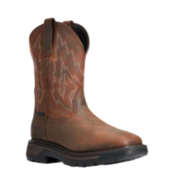 Ariat® Men's Big Rig H2O Distressed Brown Work Boots 10033991