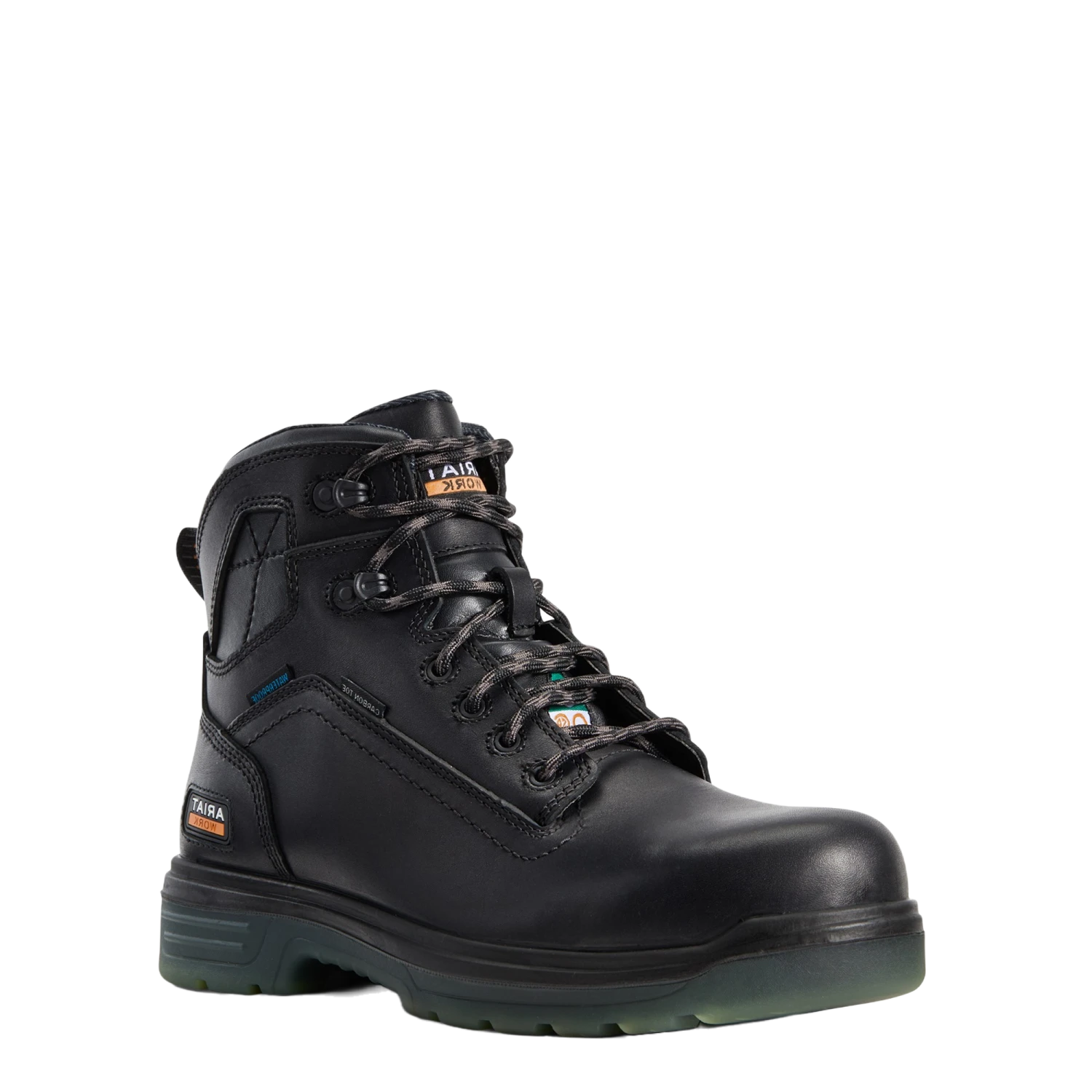 Ariat Men's Turbo 6" Black Waterproof Lace Up Round Toe Boots 10029134