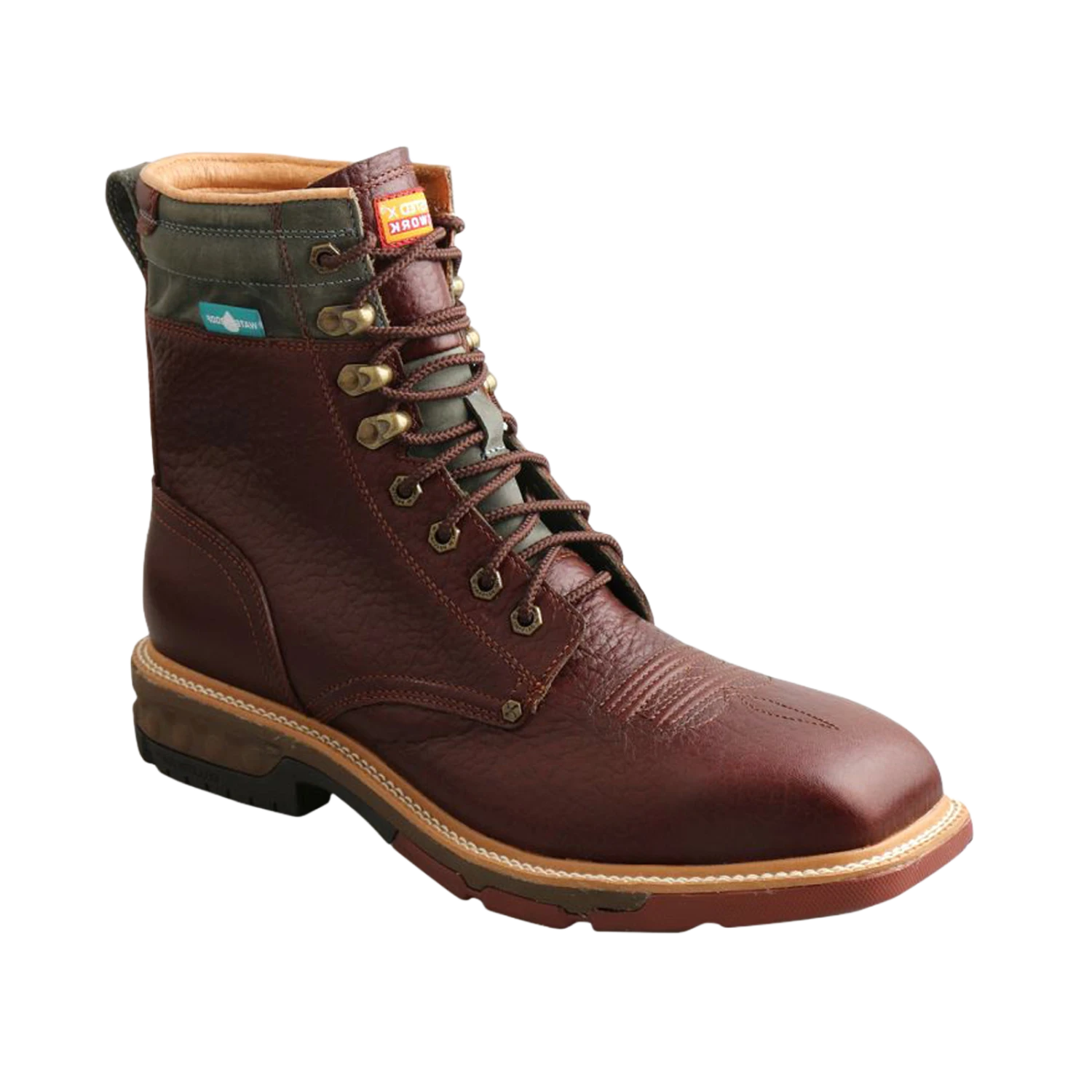Twisted X® Men's 8" CellStretch® Lacer Brown Distressed Work Boots MXALW02