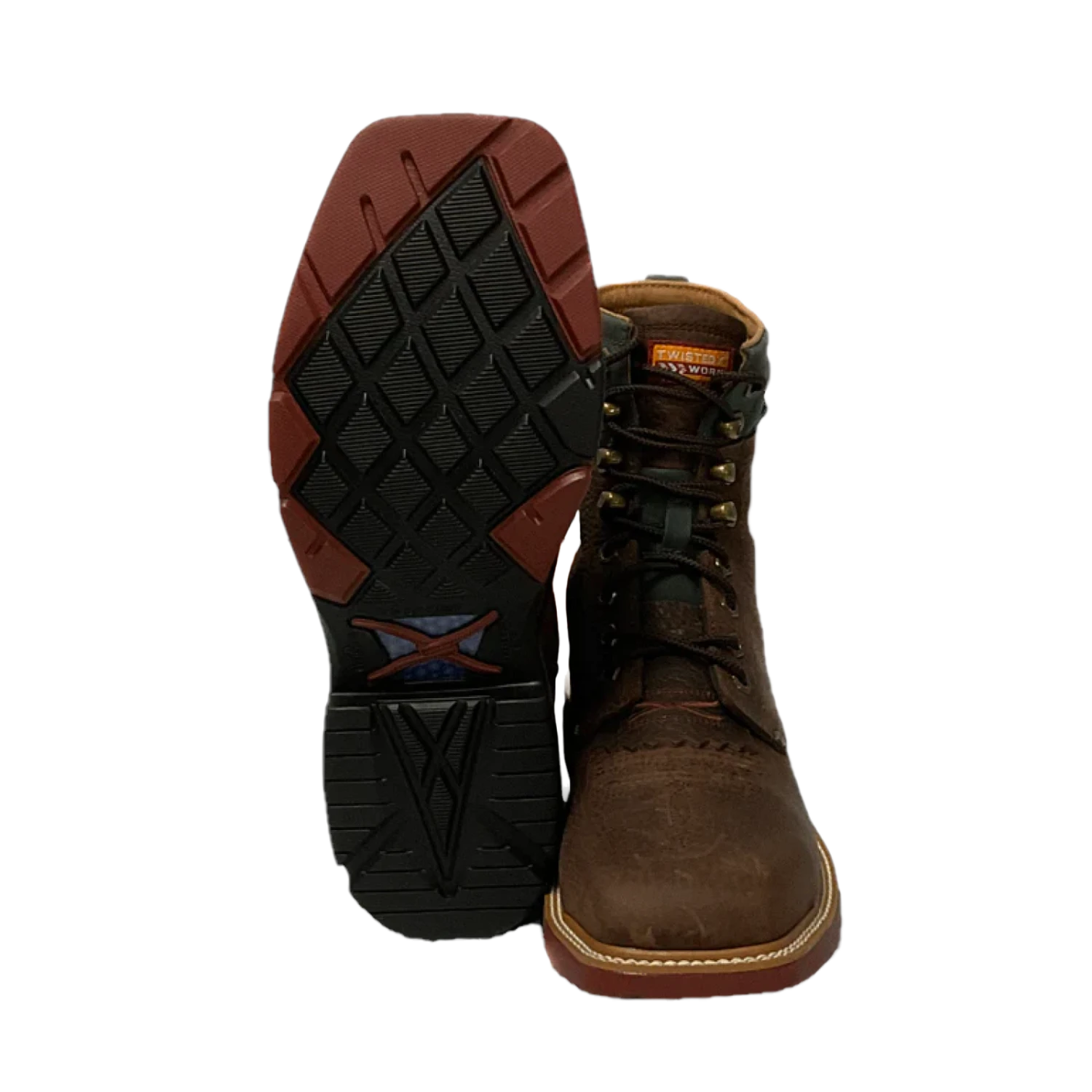 Twisted X® Men's 8" CellStretch® Lacer Brown Distressed Work Boots MXALW02