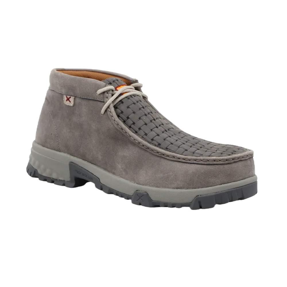 Twisted X® Men's Grey Work Chukka Driving Moc Lace Up Shoes MXCN001