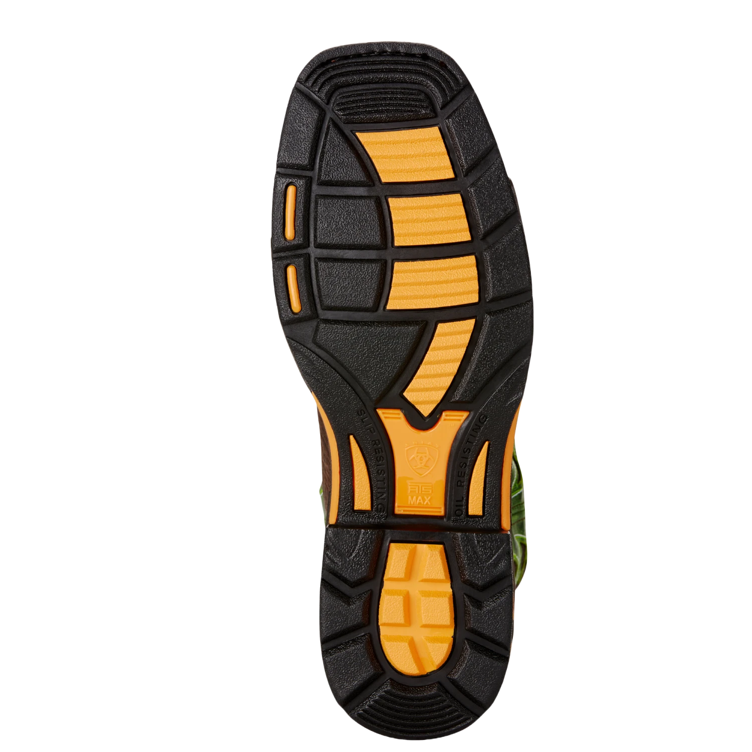 Ariat® Men's WorkHog Wide Square Toe Brown & Green Work Boots 10020083