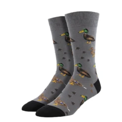 SockSmith Men's Lucky Ducks Grey Socks MNC2442-GRA