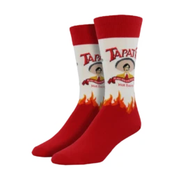 SockSmith Men's Tapatio Red & White Socks MNC625-WHI