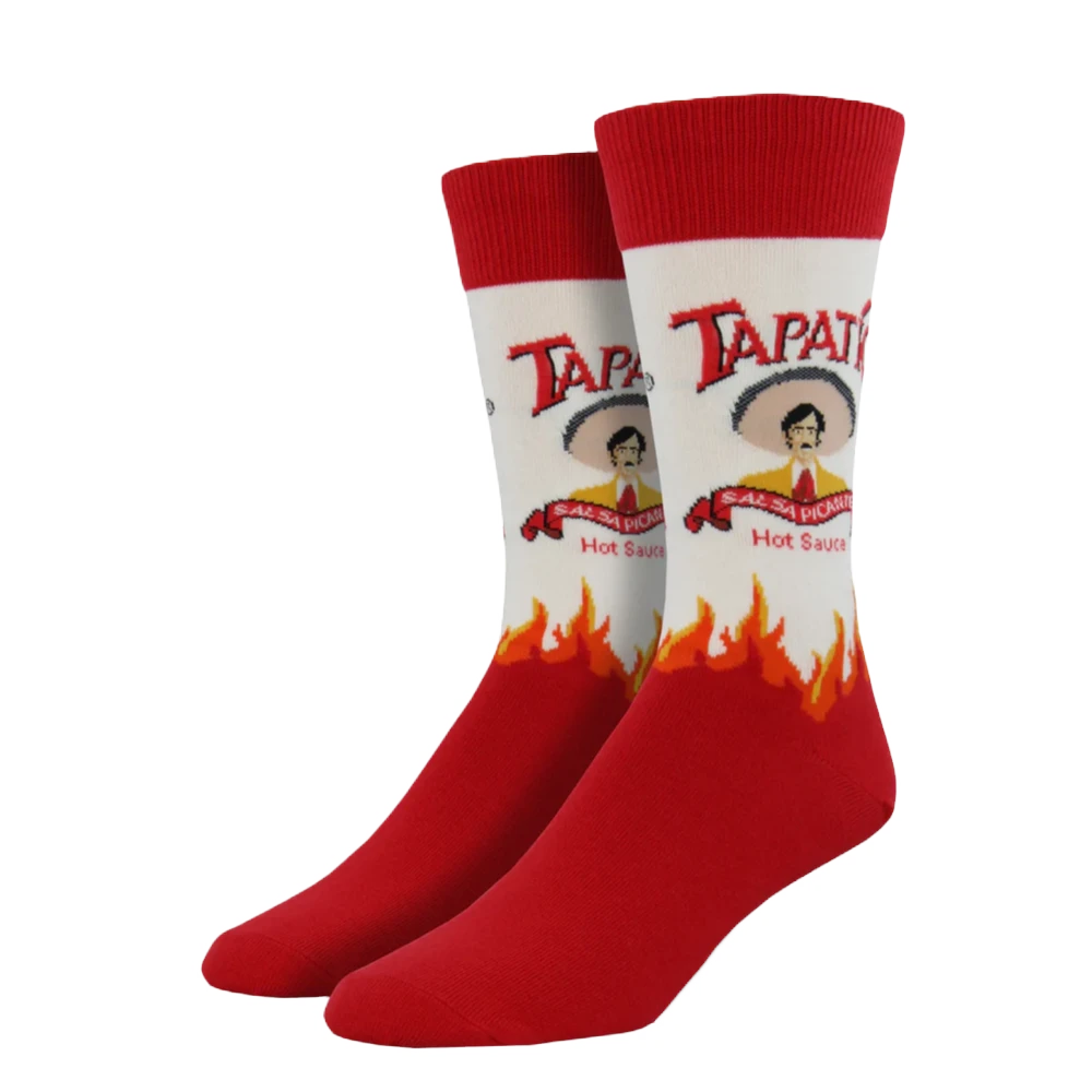 SockSmith Men's Tapatio Red & White Socks MNC625-WHI