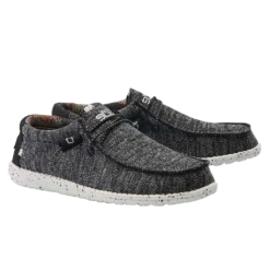 Hey Dude Men's Wally Sox Black White Shoes 110354912