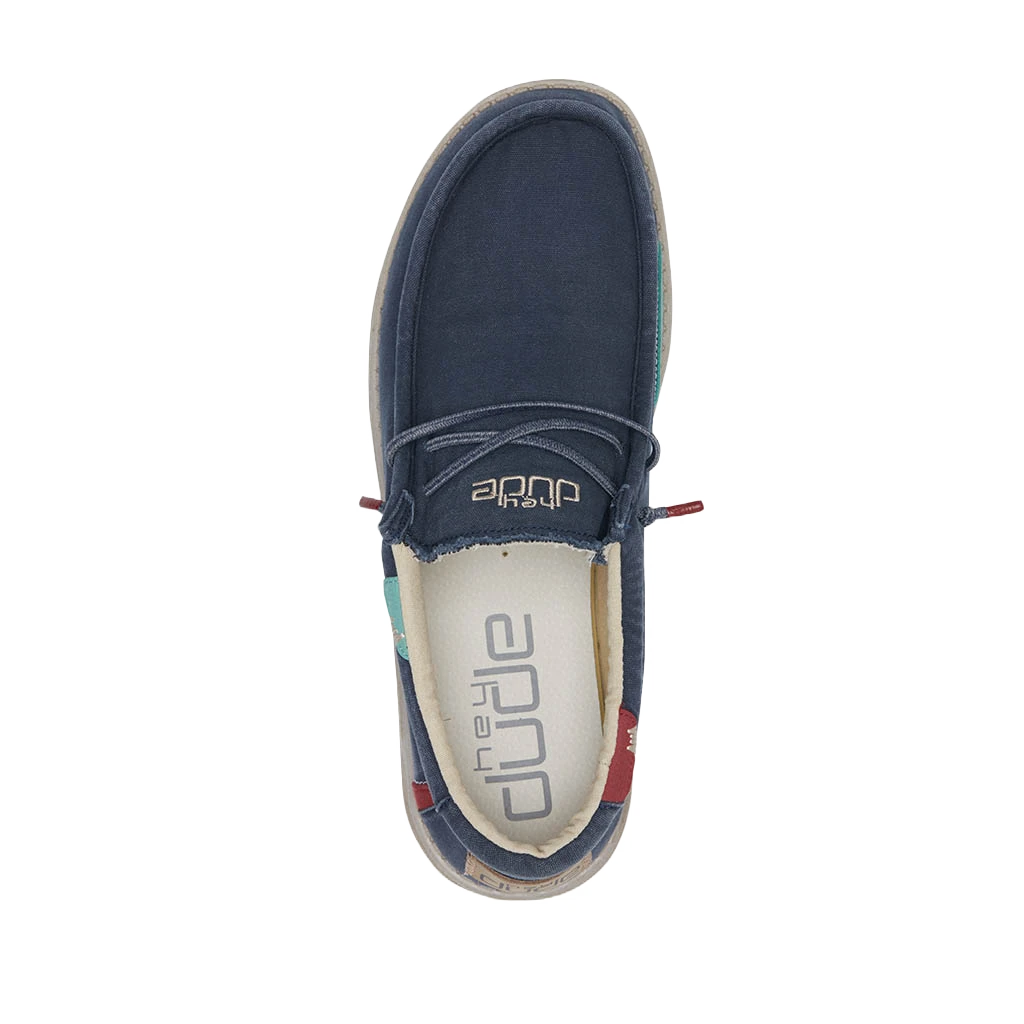 Hey Dude Men's Wally Washed Blue Space Shoes 111522133