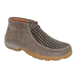 Twisted X® Men's Chukka Driving Moc Taupe Grey & Black Slip On Shoes MDM0097