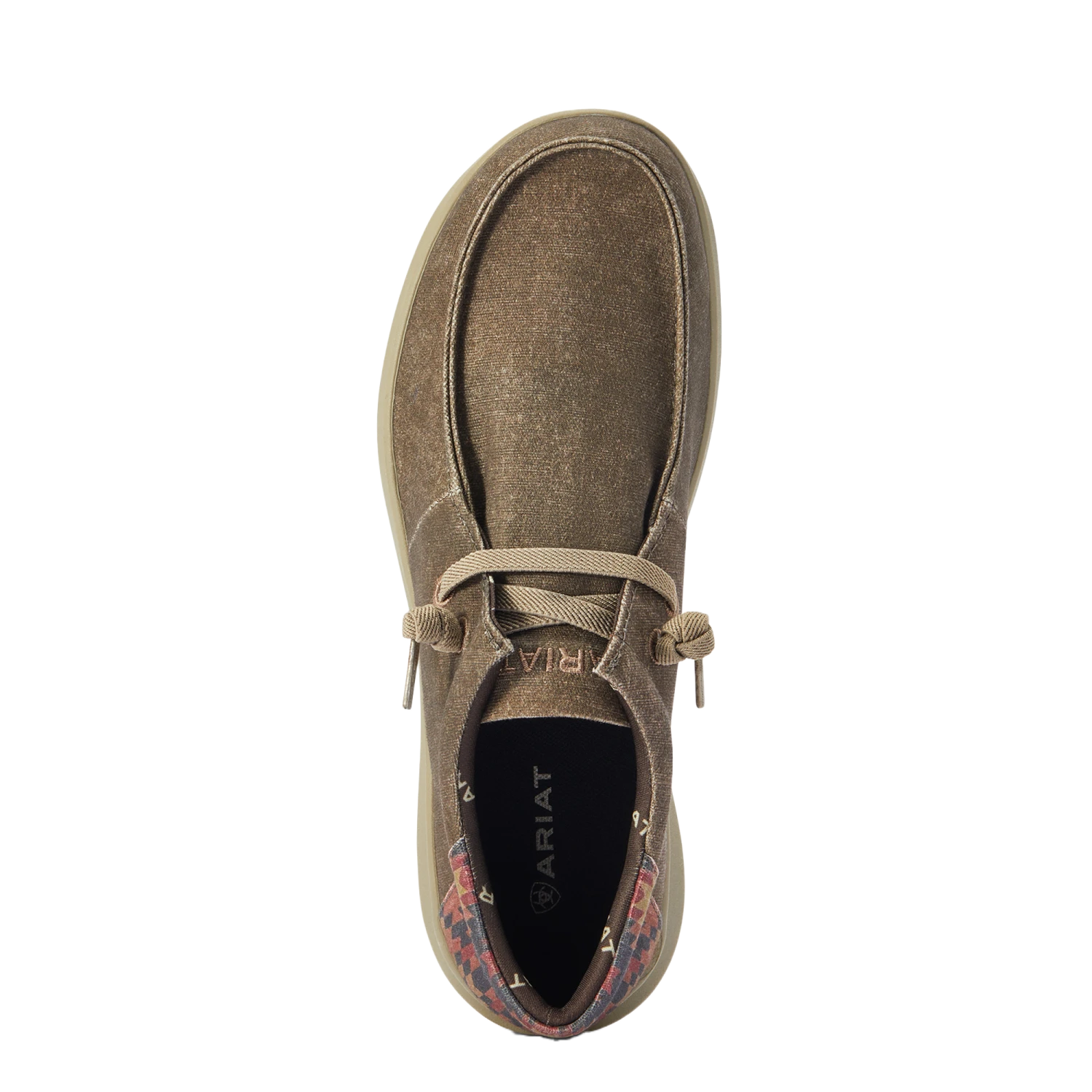 Ariat Men's Hilo Stretch Lace Dark Tan & Rust Aztec Shoe 10040445