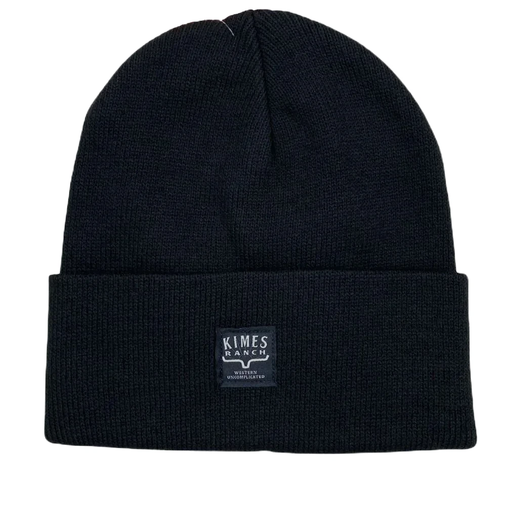 Kimes Ranch Workday Label Black Beanie WLC-BLK