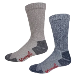 Wrangler® Riggs Men's 4-Pair Cotton Over The Calf Khaki/Denim Work Boot Socks 72435-7000-LG