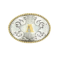 Nocona Antique Scroll & InitialBelt Buckle 37072