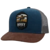 Hooey® Unisex Cheyenne 5-panel Blue & Charcoal Trucker Cap 2144T-BLCH
