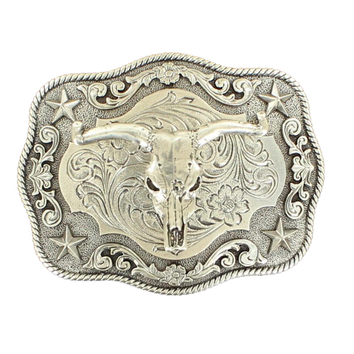 Nocona Steerhead with Stars Belt Buckle 3798664