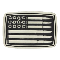 Montana Silversmiths Unisex Bullets & Holes Flag Attitude Buckle A709P