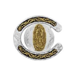 Montana Silversmiths Unisex Horseshoe Guadalupe Buckle 61375-523