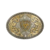 Ariat Mens SilverFiligree Shield Berry Edge Belt Buckle A37005