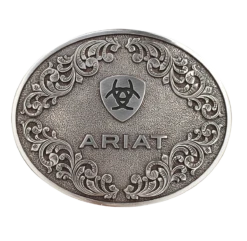Ariat Men'sSilver Logo Belt Buckle A37012
